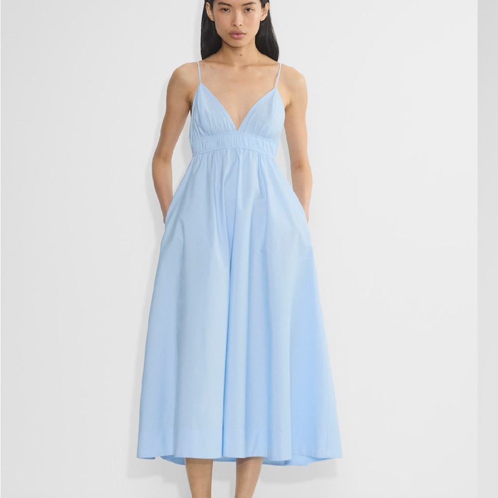 Aritzia cotton poplin maxi dress